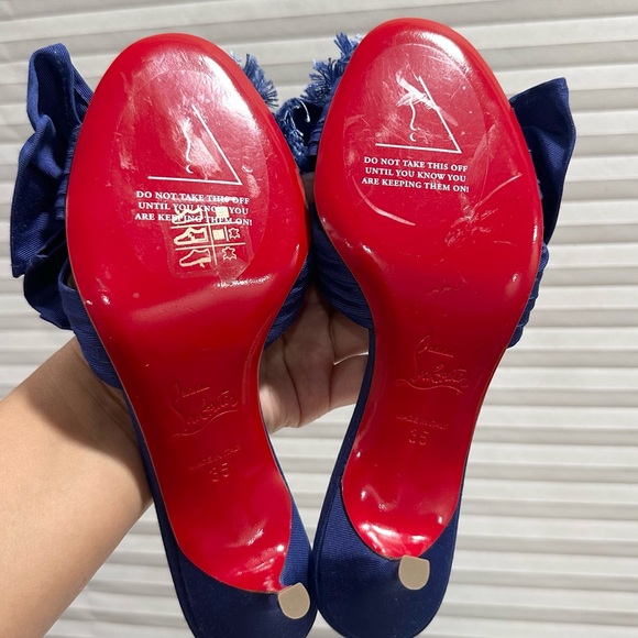 🌺CHRISTIAN LOUBOUTIN🌺 Marie Anne 55 Embellished Sandals Size: 35 - Picture 15 of 15